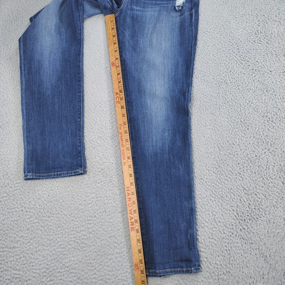 Pilcro and the Letterpress Jeans Womens 29 Blue Hyphen Medium Wash Distressed